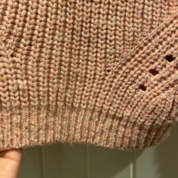 J Crew Point Sur Pink Rose Chunky Knit Sweater XXS - Picture 3 of 6